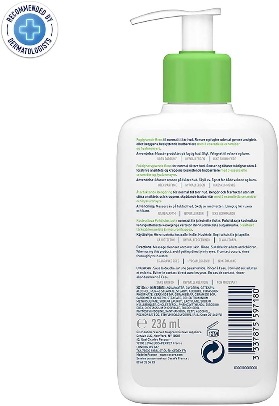 CeraVe Hydrating Cleanser 236m - огляд і ціна Cleanser Face