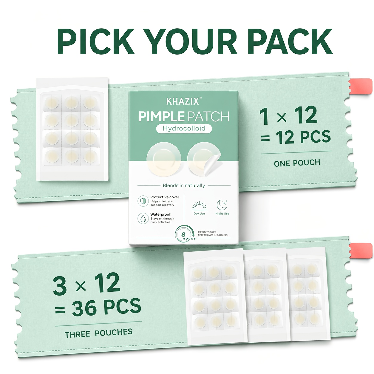 12/36PCS pimple patch,invisibl - огляд і ціна Skincare China