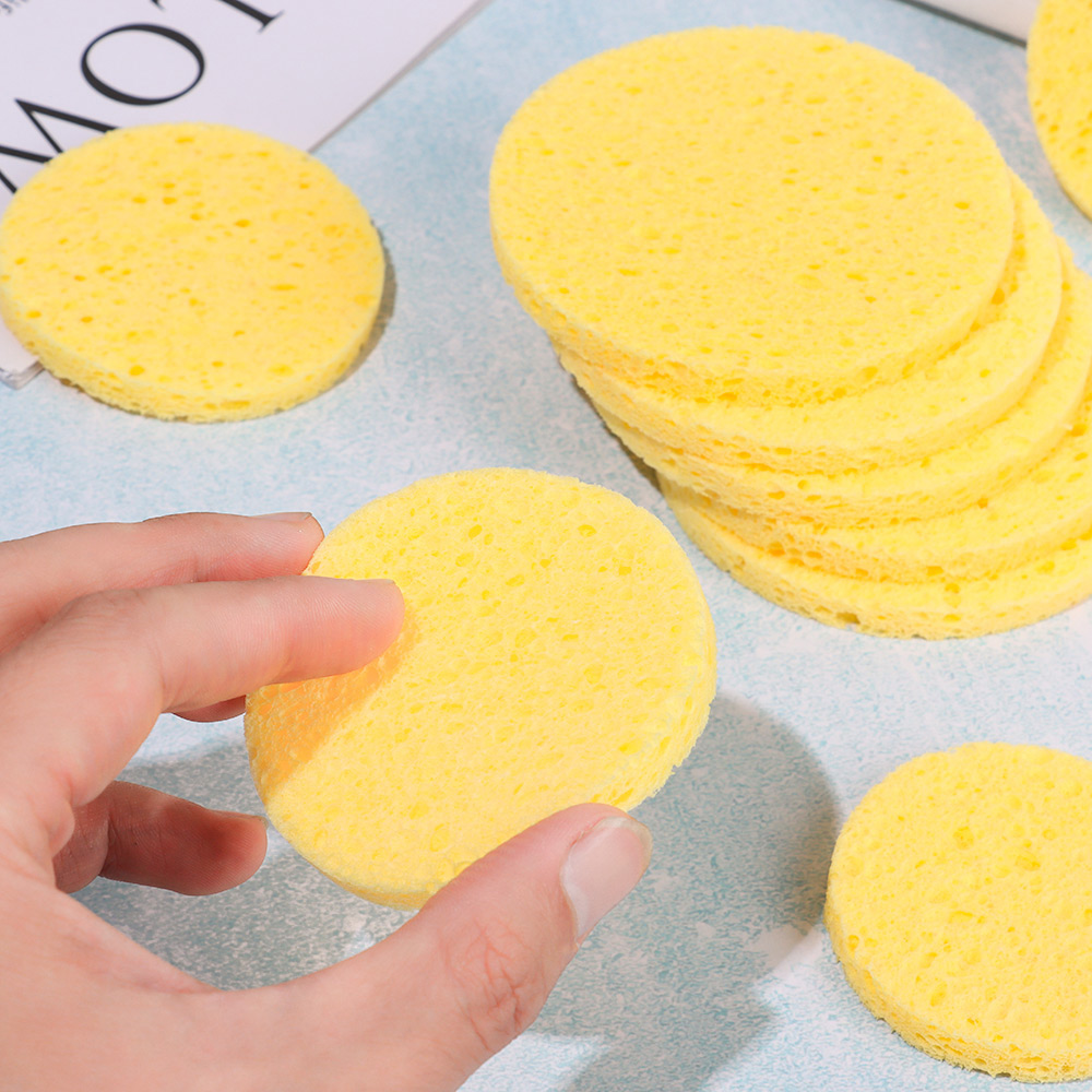10pcs 6-9cm Yellow Face Round  - огляд і ціна Cleanser Face