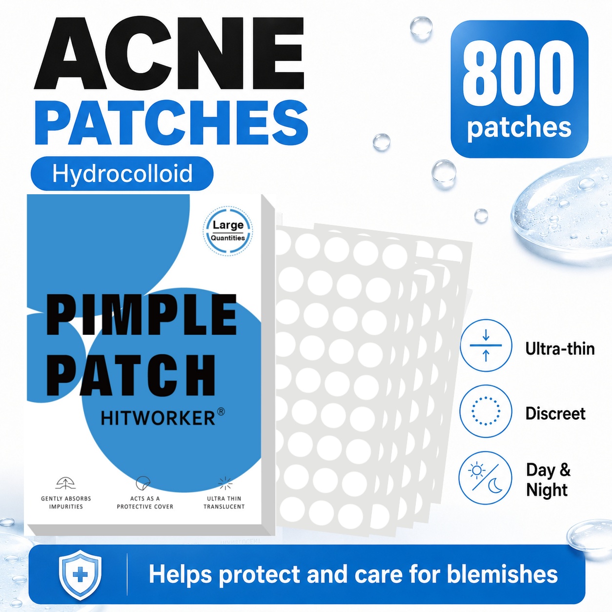 800Pcs Hydrocolloid Acne Pimpl - огляд і ціна Face Oil