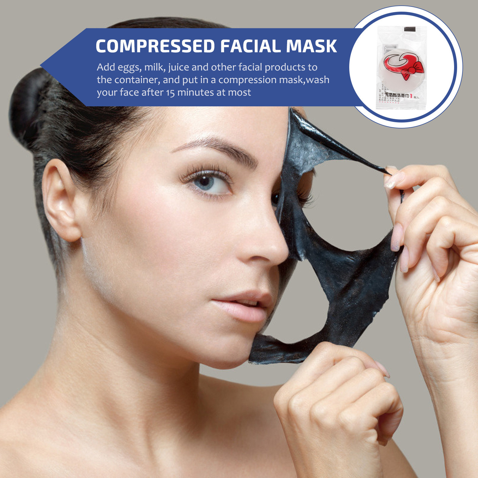 100Pcs Compressed Facial Mask  - огляд і ціна Face Mask Skincare